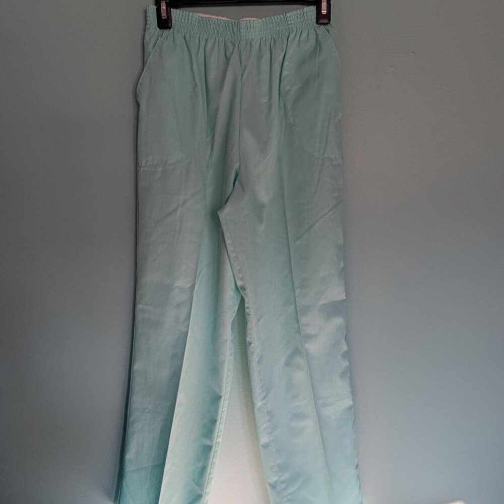 Women Light Blue Stretch Pants‎ Size 12P Made In USA
